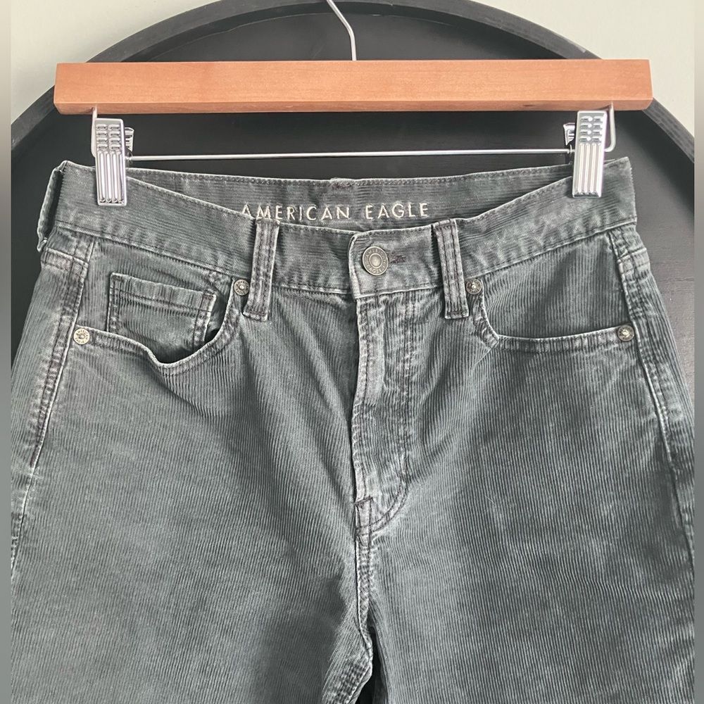AMERICAN EAGLE Grey Corduroy High Rise Pants Size 0 - Picture 4 of 14